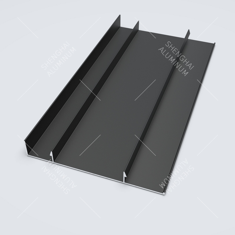 anodized black  Metal aluminum skirting baseboard profile
